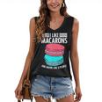 Macaroons Dessert Antisocial Introvert Pastries Food Lover Women's V-Neck Tank Top Macaroons Dessert Antisocial Introvert Pastries Food Lover Women's V-Neck Tank Top