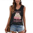 Not Today I'm Booked Book Lover Book Stack Coquette Bow Women's V-Neck Tank Top