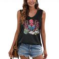 Octopus Reading Book Coffee Lover Bookaholic Bookworm Reader Women's V-Neck Tank Top Octopus Reading Book Coffee Lover Bookaholic Bookworm Reader Women's V-Neck Tank Top