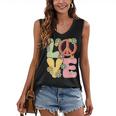 Peace Sign Love Groovy Vibes Costume Nostalgia 1980s Fashion Women's V-Neck Tank Top