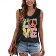 Peace Sign Love Groovy Vibes Costume Nostalgia 1980s Fashion Women's V-Neck Tank Top
