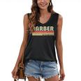 Personal Christmas Retro Vintage Graduation BARBER Job Title Profession Birthday Worker Idea Women's V-Neck Tank Top