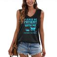 Please Be Patient With Me I'm From The 1900s Pixel Wagon Women's V-Neck Tank Top