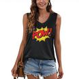 POW -Adults Kids Comic Book Cartoon Pop Art Novelty Sarcastic Women's V-Neck Tank Top