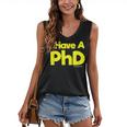 Pretty Huge Dick Joke Graduation PhD Humor Women's V-Neck Tank Top