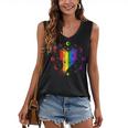 Rainbow Book With Stars And Moon Phases Gay Pride LGBT Women's V-Neck Tank Top Rainbow Book With Stars And Moon Phases Gay Pride LGBT Women's V-Neck Tank Top