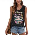 Reading Axolotl Book Lover Wildflowers Women's V-Neck Tank Top