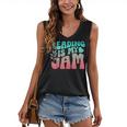 Reading Is My Jam Book Lover Bookworm Teacher Library Reader Women's V-Neck Tank Top