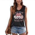 Retro Read Your Heart Out Valentine’s Day Teacher Book Lover Women's V-Neck Tank Top