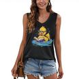 Rubber Duck Reading Book Swim Rubber Duckling Rubber Duckie Women's V-Neck Tank Top
