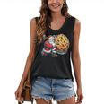 Santa Holding Cookie Xmas Baker Introvert Christmas Women's V-Neck Tank Top