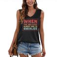 Sarcastic Anti Social Introvert Socialize Women's V-Neck Tank Top Sarcastic Anti Social Introvert Socialize Women's V-Neck Tank Top