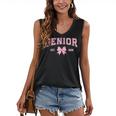 Senior 2026 Class Of 2026 Coquette Pink Bow Graduation 2026 Women's V-Neck Tank Top