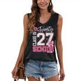 Senior 2027 Class Of 2027 Pink Coquette Bow Graduation Girl Women's V-Neck Tank Top