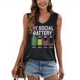 My Social Battery Introverted Low Energy Antisocial Women's V-Neck Tank Top My Social Battery Introverted Low Energy Antisocial Women's V-Neck Tank Top