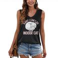 Sorry I Can't Go I'm An Indoor Cat Lazy Humor Introvert Cat Women's V-Neck Tank Top Sorry I Can't Go I'm An Indoor Cat Lazy Humor Introvert Cat Women's V-Neck Tank Top