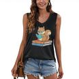 Squirrel Reading Book Glasses Bookworm Librarian Women's V-Neck Tank Top