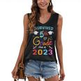 I Survived 5th Grade Graduation Class 2023 Elementary Women's V-Neck Tank Top