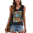 i Survived My Daughter's Bachelors Degree Groovy Graduation Women's V-Neck Tank Top