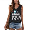 I Survived Fourth Grade Graduation Kids Owl Grad Women's V-Neck Tank Top