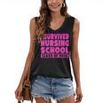 I Survived Nursing School Class Of 2018 Graduation Shirt Women's V-Neck Tank Top