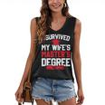 I Survived My Wife's Master's Degree Graduation Women's V-Neck Tank Top