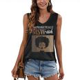 Unapologetically MSW-Ish Student Graduation Afro Women's V-Neck Tank Top