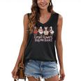 Valentine Cozy Goose Bookish Forget Flowers Buy Me Books Women's V-Neck Tank Top