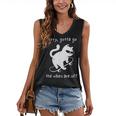 Vibes Are Off Cat Skateboard Introvert Sarcastic Humor Women's V-Neck Tank Top Vibes Are Off Cat Skateboard Introvert Sarcastic Humor Women's V-Neck Tank Top