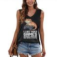 I Like Video Games Bearded Dragon Gamer Introvert Mood Women's V-Neck Tank Top I Like Video Games Bearded Dragon Gamer Introvert Mood Women's V-Neck Tank Top