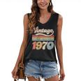 Vintage 1970 Birthday Retro Style 70's Born Nostalgia Outfit Women's V-Neck Tank Top