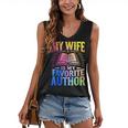 My Wife Is My Favorite Author Book Writer Writing Husband Women's V-Neck Tank Top