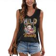 Wild About Reading Books Reader Lover Funny Teacher Animals For Men Women Kids Women's V-Neck Tank Top