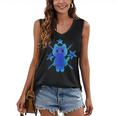 Yk2 Grunge Earthy Blue Cat With Stars Tomboy 90s Nostalgia Women's V-Neck Tank Top