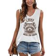Audio Book Reader Book Lover Raccoon I Read With My Ears Women's V-Neck Tank Top Audio Book Reader Book Lover Raccoon I Read With My Ears Women's V-Neck Tank Top