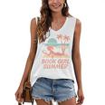Book Girl Summer Book Reading Retro Sunset Women's V-Neck Tank Top