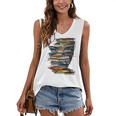 Book Women Graphic Art Colorful Eyes Women's V-Neck Tank Top