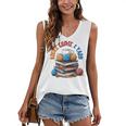 “Books Coffee & Yarn Enthusiast Cozy Reader Women's V-Neck Tank Top