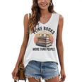 I Like Books More Than People Glasses Women's V-Neck Tank Top I Like Books More Than People Glasses Women's V-Neck Tank Top