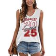 Class Of 2025 Senior 2025 Graduation Red Raglan Baseball Tee Women's V-Neck Tank Top