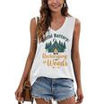 Introvert Camping Social Battery Recharging In The Woods Women's V-Neck Tank Top