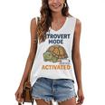Introvert Mode Activated Low Social Battery Box Turtle Women's V-Neck Tank Top Introvert Mode Activated Low Social Battery Box Turtle Women's V-Neck Tank Top
