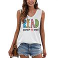 Read Your Heart Read Reading Librarian Book Across America Women's V-Neck Tank Top