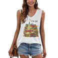 Reading Books Librarian Reader Nerd I'm Ok Teacher School Women's V-Neck Tank Top