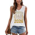Senior Dad Class Of 2026 Purple Yellow Vintage Graduation Women's V-Neck Tank Top