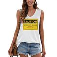 A Simple Yellow Warning Sign For Introvert Women's V-Neck Tank Top