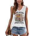History Month Teacher Reading Book Lover Floral Stack Premium Tri-Blend Women's V-Neck Tank Top