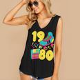 1980 Retro Raised In The 80s Old School Nostalgia Vibes Women's V-Neck Tank Top 1980 Retro Raised In The 80s Old School Nostalgia Vibes Women's V-Neck Tank Top