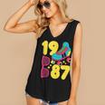1987 Retro Raised In The 80s Old School Nostalgia Vibes Women's V-Neck Tank Top 1987 Retro Raised In The 80s Old School Nostalgia Vibes Women's V-Neck Tank Top