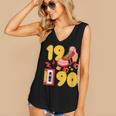 1990 Retro Raised On 90s Music Old School Nostalgia Punk Women's V-Neck Tank Top